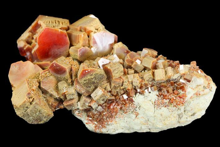 Red & Brown Vanadinite Crystal Cluster - Morocco #117731